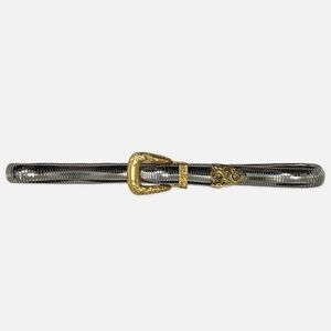 Elegant Black and Gold Women's Belt